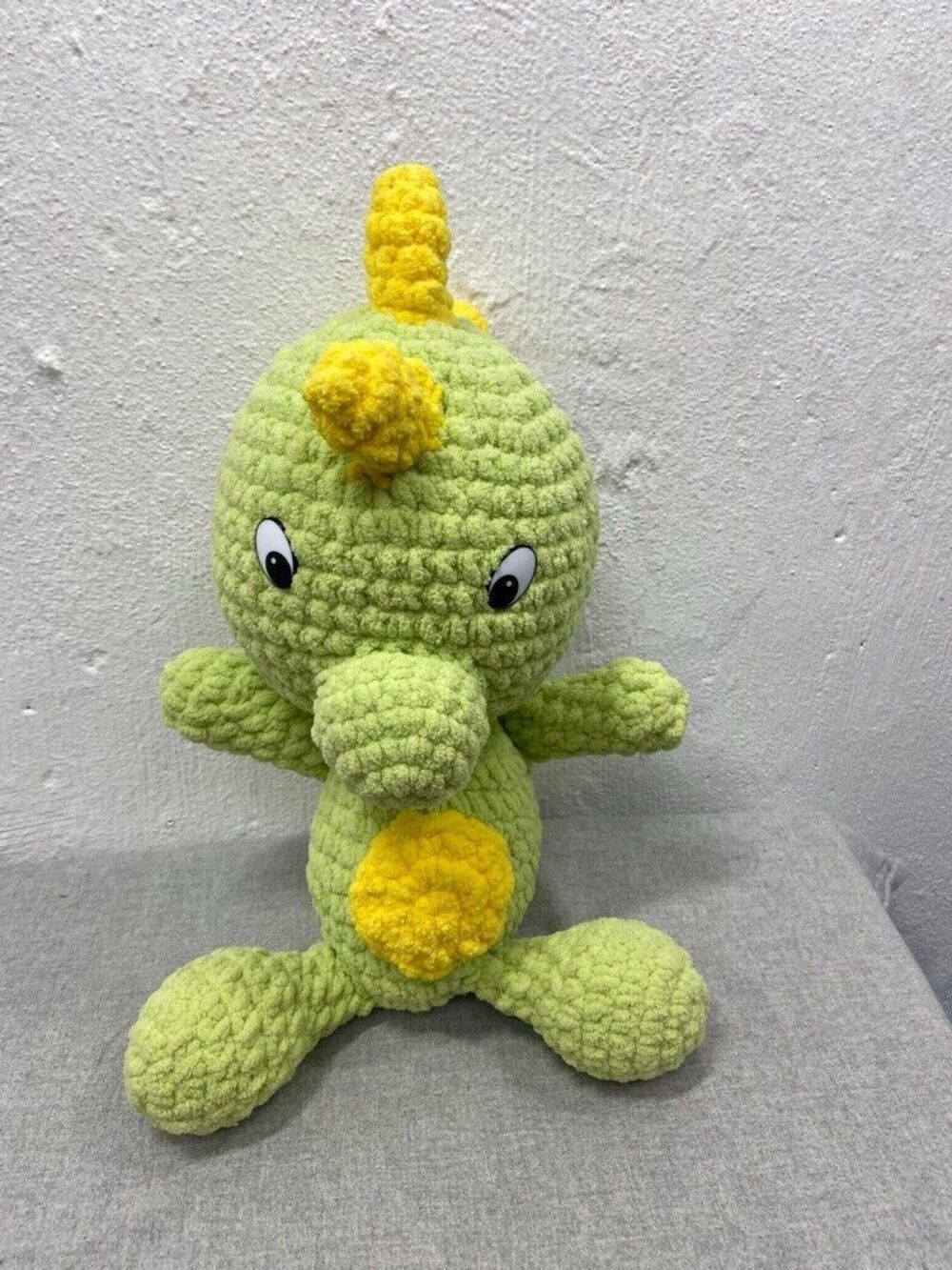 HANDMADE CROCHET GREEN BIRD 17 IN